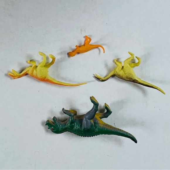 Dinosaur Action Figure Toy Lot of 4  Bright Color Multi Sizes Kids Toys Learning - Picture 2 of 9